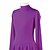 cheap Figure Skating Dresses-Figure Skating Dress Women&#039;s Girls&#039; Ice Skating Dress Violet Patchwork Open Back Mesh Spandex Stretchy Training Practice Professional Skating Wear Thermal Warm Crystal / Rhinestone Long Sleeve Ice
