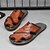 abordables Sandalias casuales-Sandalias de exterior de piel sintética para hombre con suela resistente y diseño transpirable: calzado cómodo para senderismo y uso informal.