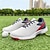 cheap Men's Golf Shoes-Men's Stylish Red, White &amp; Gray Golf Shoes, Advanced Grip Sole, Perfect for Competitive Golfing