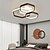 economico Lampade da soffitto con dimmer-plafoniera a led creativa moderna con 3 teste 52w 5 teste 80w dimmerazione continua app telecomando plafoniera a led esagonale adatta per camera da letto soggiorno sala da pranzo e illuminazione