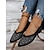 baratos Sapatilhas de mulher-sapatilhas femininas de bico fino com strass e flyknit - sapatos elegantes e brilhantes para ocasiões especiais e uso diário