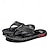 billige Ferieresorter-højtydende flip-flops i imiteret læder til mænd - sort og rød med racer-inspireret tekstureret rem til udendørs eventyr