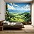 preiswerte Landschaftsteppich-Landschaft Bergfluss Wandteppich Wandkunst Großer Wandteppich Mural Dekor Foto Hintergrund Decke Vorhang Wohnraum Schlafzimmer Wohnzimmer Dekoration