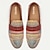 billige Udtalelsesko Shoes-flerfarvede vævede penny loafers til mænd – vintage nylonstrikkede slip-on kjolesko til smarte afslappede outfits