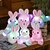 abordables Lumières de pâques-1 pièce mignon lapin en peluche lumineux cadeau de fête de Pâques atmosphère de festival décoration poupée