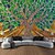 abordables Tapisserie de l&#039;Arbre de Vie-Tapisserie suspendue Arbre de Vie Art mural Grande Tapisserie Décor mural Photographie Arrière-plan Couverture Rideau Décoration maison Chambre de lit Salon Style vitrail