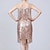 رخيصةأون فساتين تدريب-الرقص اللاتيني فستان شرابة لون نقي ربط نسائي أداء التدريب بدون كم ارتفاع عال بوليستر