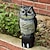 abordables Soins et soutien aux animaux-Leurre de hibou artificiel réaliste avec tête tremblante pour jardin, cour, extérieur, dissuasion des oiseaux, rotation à 360°, aucune alimentation requise, sculpture antiparasitaire