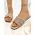 preiswerte Urlaubsandalen-Hellblaue, mit Strasssteinen verzierte Slide-Sandalen für Damen – elegante und bequeme Schlupfschuhe für den Sommer, den Strand und Freizeitausflüge
