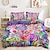 billiga 100% bomull-Bohemisk Duvet-set 100% Bomull Mjuk och Andningsbar Sängkläder med Färgglada Blommor Lätt och Hållbar Täcke Bekväm för alla säsonger Lätt att ta hand om