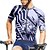 abordables Maillots pour hommes-Homme Maillot de cyclisme Géométrique Manche Courte Cyclisme T-shirt Maillot avec 3 poches arrière VTT Vélo tout terrain Séchage Rapide Design Anatomique Évacuation de l'Humidité Respirant Des sports