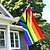 billige Hageflagg, Banner-Juni Pride Måned LGBTQ LGBT Pride Flagg Regnbue Utendørs Innendørs med Øyehull Hus Hage Dekorasjoner Høytidsbanner Skilt Glad Pride
