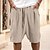 cheap Retro-Men&#039;s Linen Pants Capri Pants Trousers Summer Pants Beach Pants Pocket Elastic Waist Plain Comfort Breathable Vacation Daily Holiday Hawaiian Boho Black Pink