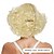 economico Parrucche storiche-Parrucca sintetica riccia ondulata asimmetrica frangia in ordine parrucca realizzata a macchina 12 pollici capelli sintetici A1 classica confortevole gradienti di colore biondo parrucche di Halloween