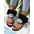billiga Semester Sandaler-glamorösa svarta sandaler för kvinnor med fjäder- och pärlutsmyckningar – lyxiga och snygga skor för poolfester, sommarfester och semesterresor