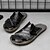 abordables Sandalias casuales-Sandalias de exterior de piel sintética para hombre con suela resistente y diseño transpirable: calzado cómodo para senderismo y uso informal.