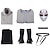 billiga Animekostymer-Cosplay Dräpa gudarna Cosplay Animé Cosplay-kostym Cosplay Peruker Maskeradmask Cosplay-kostymer Cosplay Peruker Mask Halloween Karnival Prestanda Fest Kappa Topp Byxor Till Herr Vuxna