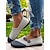 billige Flate sko til kvinner-kvinners kontrastfarge flystrikkede slip-on flater med bred passform - pustende lettvekts uformelle barfotsko med blomsteraksenter