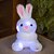 abordables Lumières de pâques-1 pièce mignon lapin en peluche lumineux cadeau de fête de Pâques atmosphère de festival décoration poupée