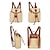 economico Zaini alla moda-zaino in paglia per donna – borsa da viaggio in rattan intrecciato boho con cinturini in pelle, zaino da spiaggia estivo chic, borsa casual per le vacanze e l&#039;uso quotidiano bianco rosa marrone