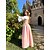 abordables Vestido-Retro Antiguo Medieval Renacimiento Vestidos Vestido de fiesta de graduación Princesa élfico Disfraz Mujer Celta Fantasía Real Víspera de Todos los Santos Carnaval Rendimiento Fiesta LARP Adulto