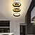 billiga Klusterdesign-modern led taklampa 3-huvud fyrkantig cirkulär inbäddad taklampa 30w tre färg taklampa korridor armatur lämplig för sovrum vardagsrum kök kontorsbelysning
