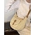 abordables Sacs à bandoulière-Sac à bandoulière en paille tissée à la main de grande capacité pour femme - Sac à bandoulière bohème avec poche avant, sac fourre-tout de plage d&#039;été, sac fourre-tout de voyage décontracté pour les vacances, le shopping et l&#039;utilisation quotidienne