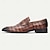 billige Premium Leather Loafers-klassisk brunt krokodillemønster for menn kjolesko - ideell for forretningsmøter og Kentucky-derby