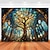 voordelige Levensboom Wandtapijt-Levenboom Hangend Wandtapijt Wanddecoratie Groot Wandtapijt Muurschildering Decor Fotografie Achtergrond Dekbed Gordijn Huis Slaapkamer Woonkamer Decoratie Glas-in-loodkathedraal