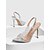 economico Sandali Eleganti-tacchi alti con cinturino posteriore in strass trasparenti neri – sandali stiletto sexy per serate e balli di fine anno