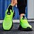 cheap Casual Sneakers-Men's Neon Green Knit Sneakers, Ultra-Light Comfort with Bold Design, Casual Sporty Footwear