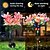 abordables Éclairage au sol-Lot de 2 lampes solaires d&#039;extérieur à LED, simulation de lys, insertion au sol, 7 têtes de fleurs, 42 perles, pour cour, jardin, pelouse, chemin, festival, mariage, fête, atmosphère, décoration
