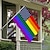 halpa Puutarhaliput, Banner-Kesä Pride -kuukausi LGBTQ LGBT Pride-lippu Sateenkaari Hyvää Pridea Ulkokoristelu Sisätiloissa kiinnikkeillä Talo Piha Puutarhakoristeet Juhlalippu Kyltit