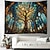 voordelige Levensboom Wandtapijt-Levenboom Hangend Wandtapijt Wanddecoratie Groot Wandtapijt Muurschildering Decor Fotografie Achtergrond Dekbed Gordijn Huis Slaapkamer Woonkamer Decoratie Glas-in-loodkathedraal