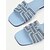 preiswerte Urlaubsandalen-Hellblaue, mit Strasssteinen verzierte Slide-Sandalen für Damen – elegante und bequeme Schlupfschuhe für den Sommer, den Strand und Freizeitausflüge