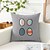 voordelige Vakantie kussensloop-Paas Eieren Decoratieve Gooi Kussenshoes 1PC Zacht Vierkant Bank Kussenhoes Kussenhoes voor Slaapkamer Woonkamer Bank Stoel Zwart Blauw Groen