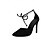 ieftine tocuri stiletto-tocuri stiletto cu vârf ascuțit de piele de căprioară neagră de damă, cu curea de gleznă cu strasuri – pantofi eleganti de seară și întâlnire