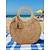 voordelige Handtas &amp; Draagtassen-Grote capaciteit handgemaakte geweven ronde tas van stro voor dames - bohemian strandtas met kwastjes, zomer vakantie rotan portemonnee voor reizen, winkelen en vakantie bruin beige