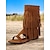 preiswerte Urlaubsandalen-Damen-Gladiatorsandalen im Boho-Stil mit Fransen – flache Sandalen mit offener Spitze und Quastendetails für sommerliche Strandbekleidung, Festivals und lässige Outfits