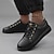 cheap Casual Sneakers-Men's Red Leather Sneakers with Sleek Design - Bold Casual Streetwear for Everyday Comfort