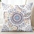 billiga boho stil-Mandala Bohemisk Dekorativ Kuddeöverdrag 1PC Mjuk Fyrkantig Soffkudde Fodral för Sovrum Vardagsrum Soffan Stol