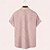abordables Diseño Geométrico-Hombre Geométrico A Rayas Camisa Camisa casual Abotonar la camisa Manga Corta Moda informal Exterior Vacaciones Festivos Verano Primavera Cuello Vuelto Impresión 3D camisas con cuello Bleu Ciel Rosa