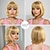 abordables Pelucas sintéticas de moda-Pelucas sintéticas Recto Liso Natural Corte asimétrico Flequillo recto Hecho a Máquina Peluca 12 pulgadas A1 Pelo sintético Mujer Clásico Cómodo Pelo reflectante / balayage Rubio