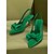 abordables talons kitten-Chaussures à talon chaton et bride arrière avec nœud vert – Chaussures chics à bout pointu pour soirées et talons décontractés pour femmes