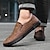 economico Slip-ons e mocassini da uomo-mocassini slip-on in pelle scamosciata beige da uomo – scarpe mocassino casual fatte a mano per l&#039;uso quotidiano
