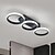billiga Klusterdesign-modern led taklampa 3-huvud fyrkantig cirkulär inbäddad taklampa 30w tre färg taklampa korridor armatur lämplig för sovrum vardagsrum kök kontorsbelysning
