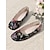 voordelige Platte damesschoenen-Comfort flats met bloemenborduursel voor dames - stijlvolle zwarte casual schoenen, ideaal voor dagelijks gebruik