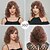 baratos Perucas de festa-Perucas sintéticas Ondas Soltas Onda Profunda Parte lateral Corte Assimétrico Fabrico à Máquina Peruca 14 polegadas A1 Cabelo Sintético Mulheres Clássico Confortável Cores Gradiente Marrom