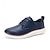 billige Herresneakers-mænds marineblå læder oxford sko – klassiske snøresko til forretning og formelle begivenheder