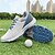cheap Men's Golf Shoes-Men's Stylish Red, White &amp; Gray Golf Shoes, Advanced Grip Sole, Perfect for Competitive Golfing